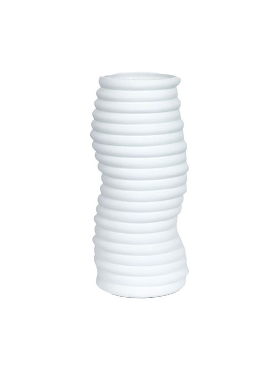 Decorative Vase White 17.6x14.3x38cm