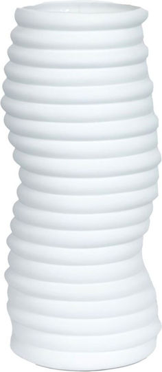 Decorative Vase White 17.6x14.3x38cm
