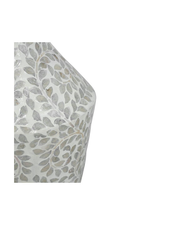Artekko Dekorative Bambusvase Elfenbein Grau 30x30xH61cm