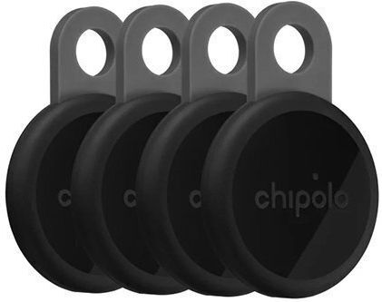 Chipolo Loop Apple Find My & Google Find Hub Kohle 4 Stück mit Smartphone-Tracker Wiederaufladbare Batterie
