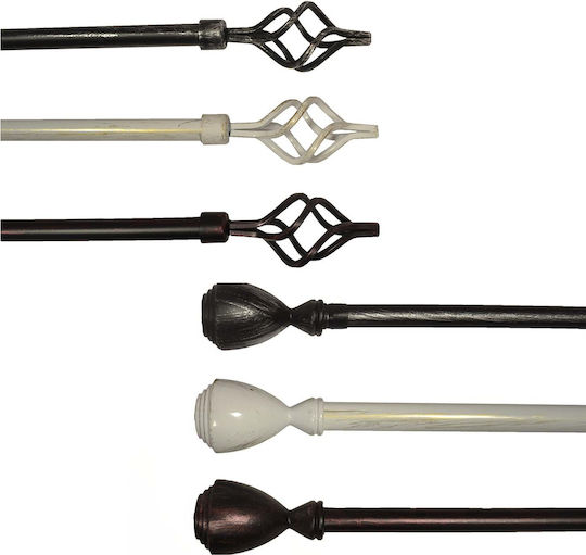 Ausziehbar Metallisch Vorhangstange Einfach 110-210cm Silver