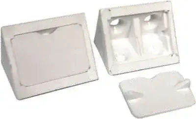 Plastic White Carpenter Shelf Brackets 20*20*33mm Cap 1 Piece Hardplast