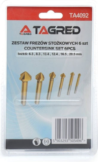 Set 6 Freze Tagred Ta4092 6,35 Mm Tijă Titan