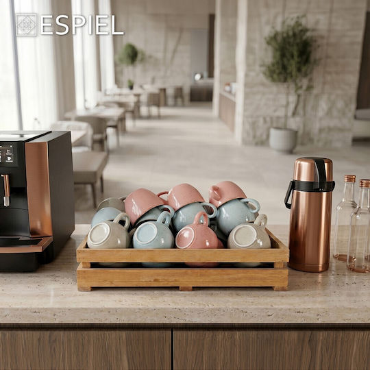 Espiel Essentials Комплект Чаши Cappuccino от Порцелан Розови 400ml 6 броя