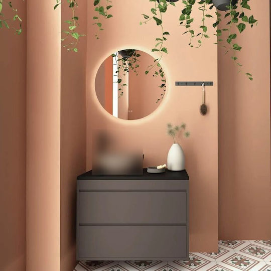 Orabella Waschtisch ohne Waschbecken mit Spiegel Matte White