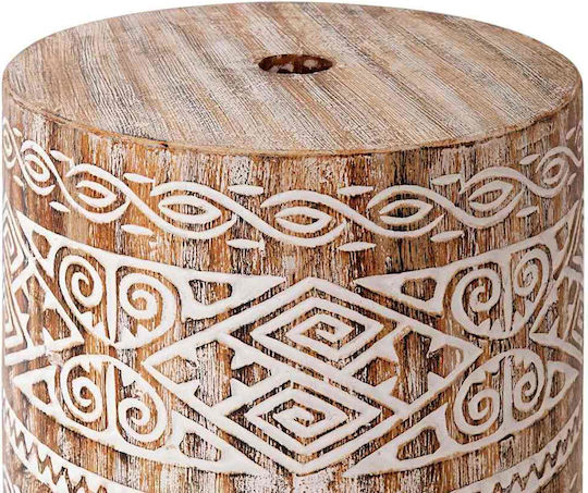Vidaxl Möbelbeine Schirmständer Anderes Weiße Geölte Ø34 x 40 cm Massives Holz