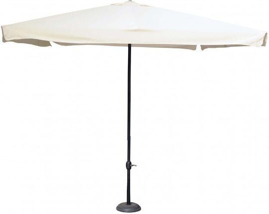 Umbrelă Profesională Pătrată Metalică Bej 3x3xÎ2.6m
