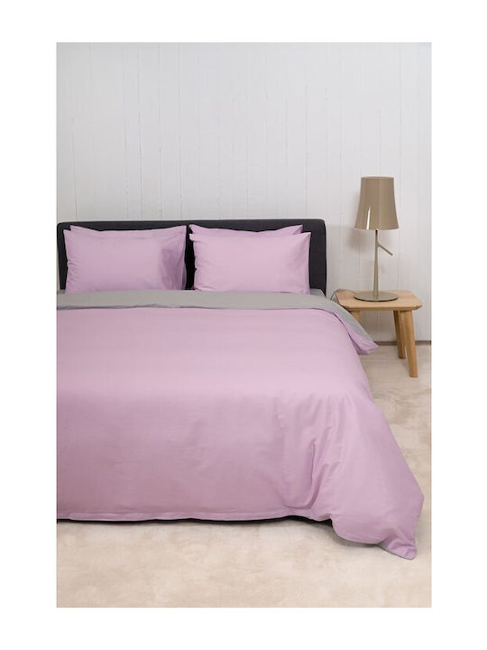 Biokarpet Bettbezug Home View Fliederton Lt Grau-Stücke Einzeln 165x245 cm