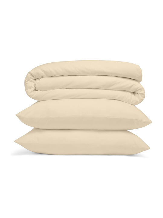 Set Huse Pentru Pilote 200x220cm Dublu Cu 2 Fețe De Pernă Bej