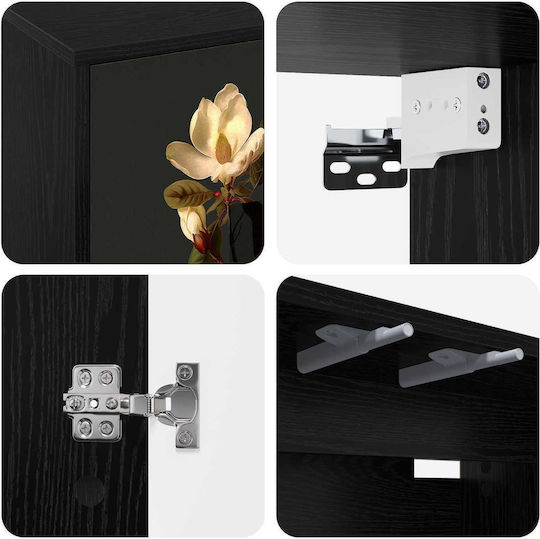 Dulap Suspendat Din Stejar Negru 69x33x40cm Dulap Suspendat Din Stejar Negru 69x33x40cm