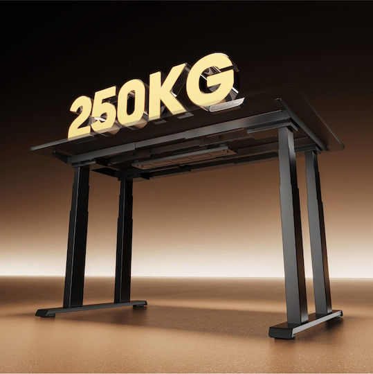 ErgoAction Solid Rock Klappbare Metallische Schreibtischbasis Schwarz 100x80x62cm