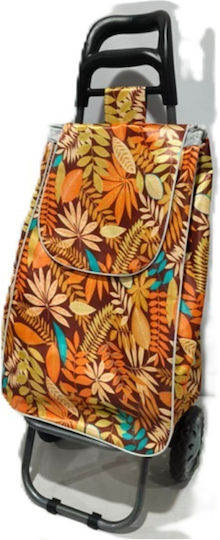 Fabric Shopping Trolley Foldable Multicolour 38x40x95cm