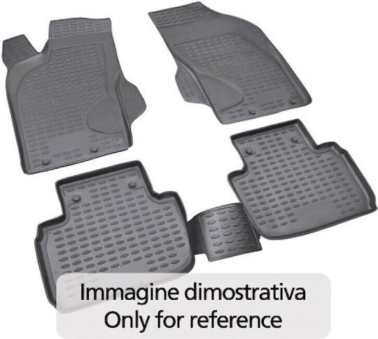 Novline Set of Front and Rear Mats 4pcs Tray Type for Mercedes-Benz CLS Class 2010+ Black / Gray