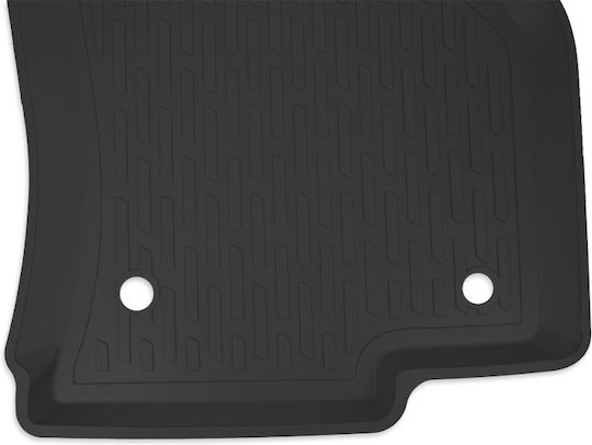 Perflex Set of Front and Rear Mats 4pcs Tray Type for Volkswagen Amarok 2011+ Black