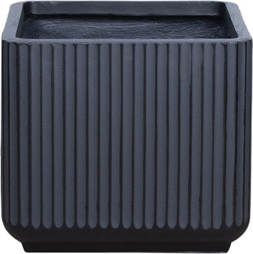 Marhome Planter Fiberglass Black 34x34x30cm.