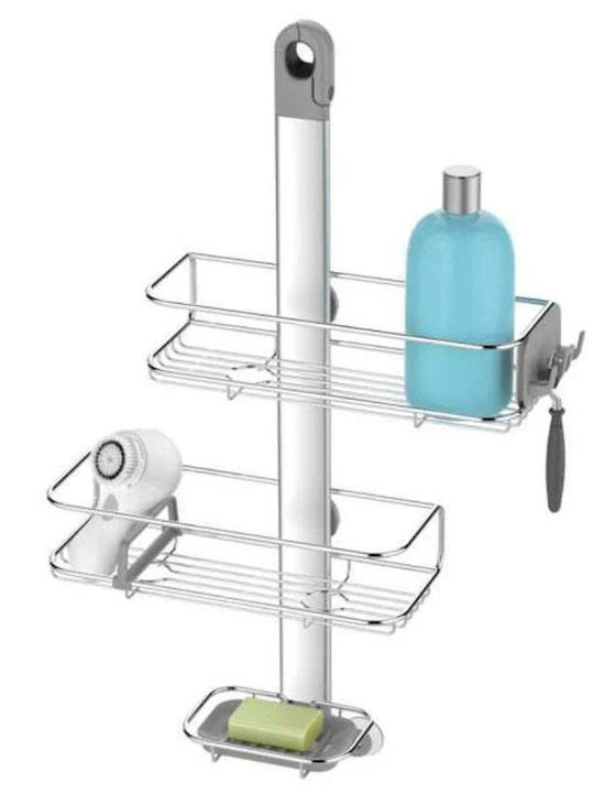 Simplehuman Γωνιακή Επιτοίχια Ραφιέρα Μπάνιου Μεταλλική