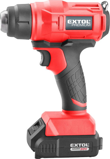 Extol 8891866 Pistol termic 20V cu control de temperatură până la 550°C