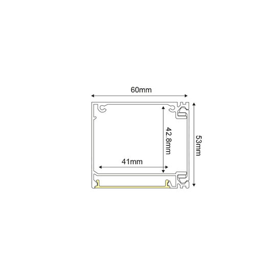 Calla Aluminum Profile 3m/piece Opal Plastic Cover P51u