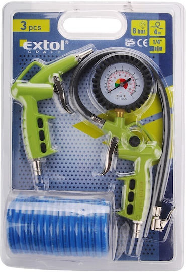Set Compresor de Anvelope Extol Craft 3 Bucăți
