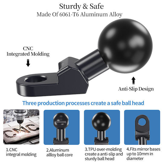 LanParte Balls for Motorcycle Mobile Mount