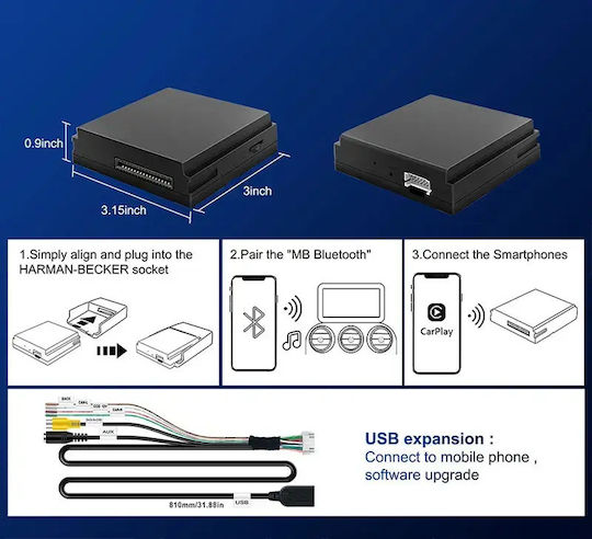 Digital IQ Carplay Adapter for Car Multimedia of Mercedes Benz