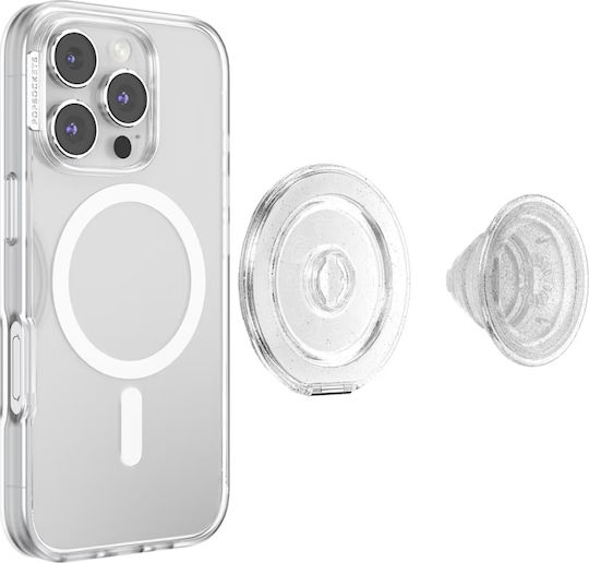 PopSockets PopSockets Kick-out Grip Glitter MagSafe държач за телефон стойка прозрачен