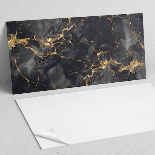 Panou Decorativ Autocolant Din Vinil Imprimat 100x50 Cu Model Elegant De Marmură