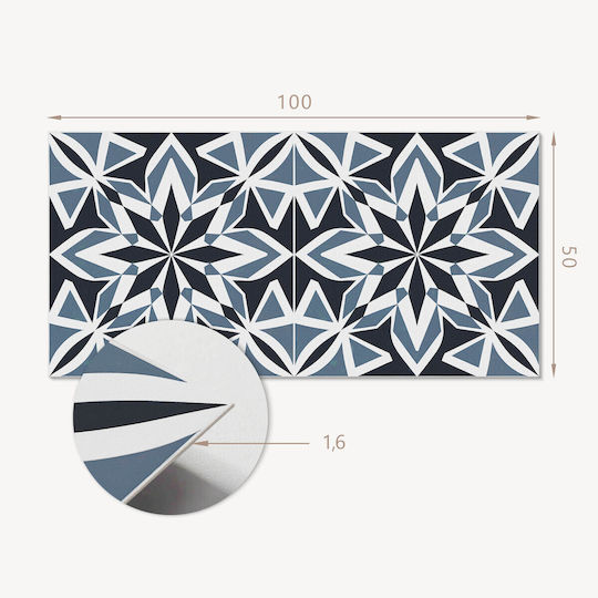 Αυτοκόλλητο Πάνελ Βινυλίου Εκτύπωση Σαλόνι 100x50 Εκ Γεωμετρία Συμμετρία