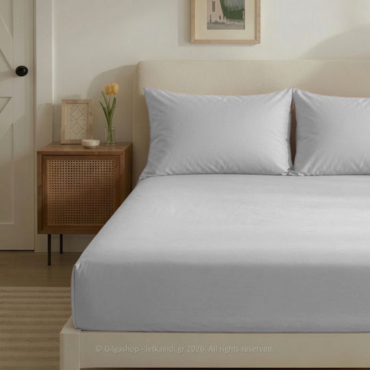 Casa Colori Super-Double 160x200+30cm with Elastic Gray
