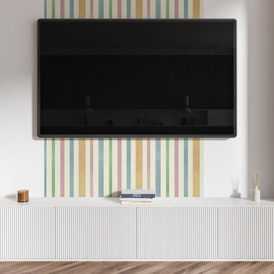 Autocolant Vinilic Tipărit Panou 120x60 Cm Dungi Verticale Multicolore