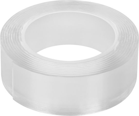 Rebel Double-Sided Transparent Tape 2m x 25mm