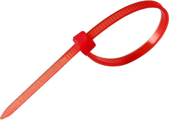 Tretytka Plastic Cable Tie 100mmx2.5mm In Red Colour 1 Piece