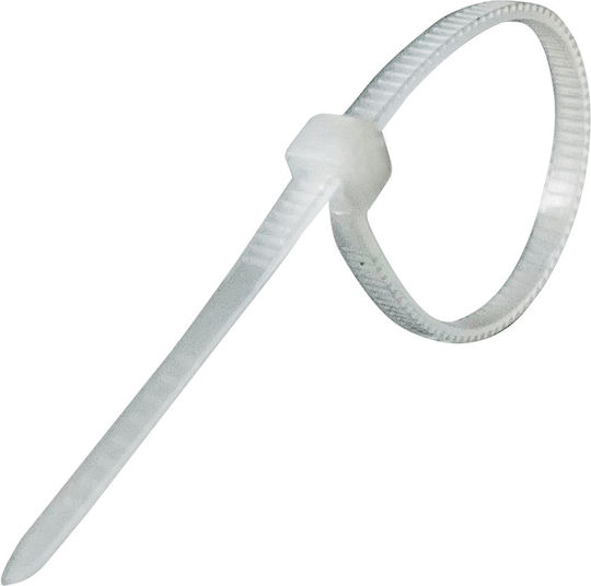 Tretytka Πλαστικά Δεματικά Καλωδίων 100mmx2.5mm σε Λευκό χρώμα (100τμχ)