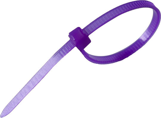 Tretytka Πλαστικό Δεματικό Καλωδίων 100mmx2.5mm σε Μωβ χρώμα (1τμχ)