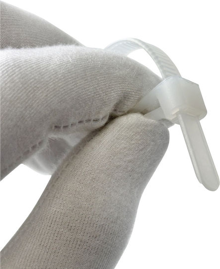 Tretytka Plastik Kabelbinder 100mmx7.2mm in Weiß Farbe (1Stück)