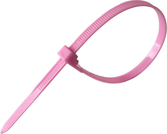 Tretytka Plastic Cable Tie 200mmx4.8mm In Pink Colour 1 Piece