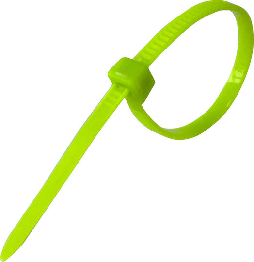 Tretytka Legături Cablu Din Plastic 100mmx2.5mm Verde (100 Buc)