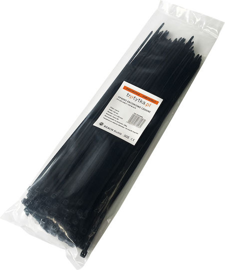 Tretytka Пластмасови Кабелни Аксесоари 300mmx3.6mm в Черен Цвят 100 бр