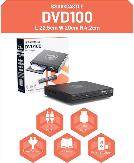 Oakcastle DVD Player Μαύρο