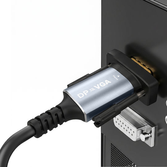 Linq Cable Adapter Video Displayport To Vga 1.8m Resolution Full Hd 1080p 60hz Black