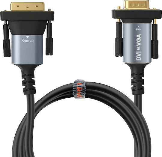 Linq Cable Adapter Video Dvi To Vga 1.8m Full Hd 1080p Resolution Black