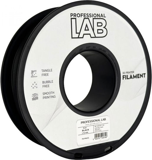 Professional Lab PLA+ 3D Drucker Filament Schwarz 1kg