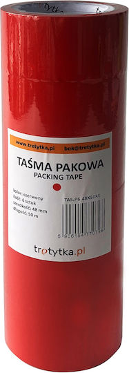 Tretytka Ταινία Συσκευασίας 48mm x 50m σε Κόκκινο Χρώμα