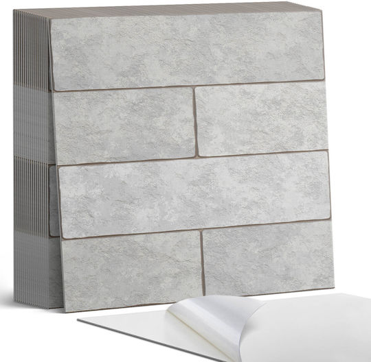 Decorative Tile Stickers Graphic Dining Room PVC Brick Pattern 3D Layout 20x20x20 cm