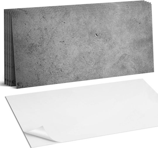 Set of Vinyl Tiles Printed Raw Concrete Texture 6x60x30 Pcs