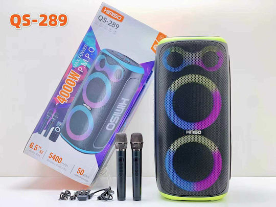 Kimiso Karaoke Speaker with Wireless Microphones and Lighting Effects QS-289 260486_g Green