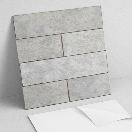 Decorative Vinyl Tile Stickers Printed Brick Design 3D Layout 4x50x50 Pcs