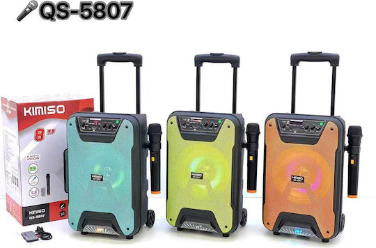 Kimiso Karaoke Speaker with Wireless Microphone and Lighting Effects QS-5807 260707_or Orange