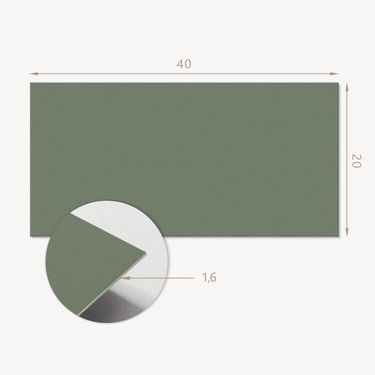 Set of Vinyl Tiles Kitchen or Bathroom Olive Decoration 10x40x20 Cm
