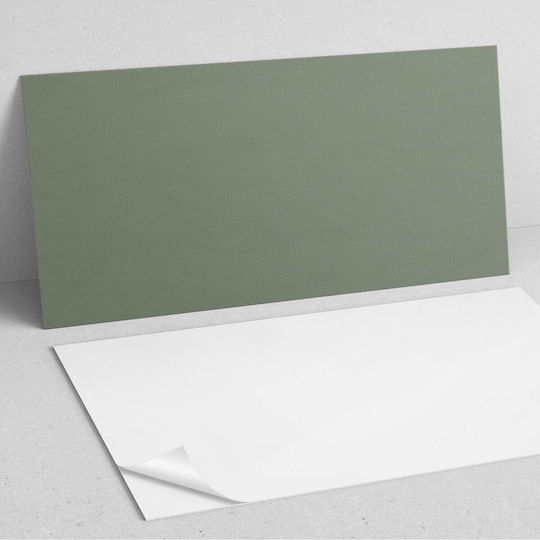 Set of Vinyl Tiles Kitchen or Bathroom Olive Decoration 10x40x20 Cm